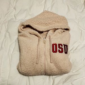 NWOT PINK RARE OHIO STATE FULL ZIP SHERPA HOODIE